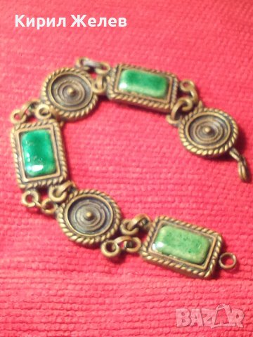 СТАРИННА ВЪЗРОЖДЕНСКА БРОНЗОВА КЕРАМИЧНА ГРИВНА 56381, снимка 6 - Антикварни и старинни предмети - 32266500