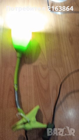 Лампa за четене с щипка, снимка 2 - Настолни лампи - 42551859