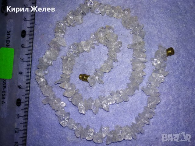 НАТУРАЛЕН ЧИСТ ПЛАНИНСКИ КРИСТАЛ - БЛЕСТЯЩО КРАСИВО КОЛИЕ с БРОНЗОВА на ВИНТ ЗАКОПЧАЛКА 34628, снимка 4 - Колиета, медальони, синджири - 39201176