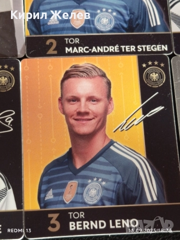 Колекционерски картички на футболисти ЮЛИАН БРАНД,ХАНС ДИТЕР ФЛИК,ЙОНАС ХЕКТОР 50996, снимка 6 - Колекции - 51703393