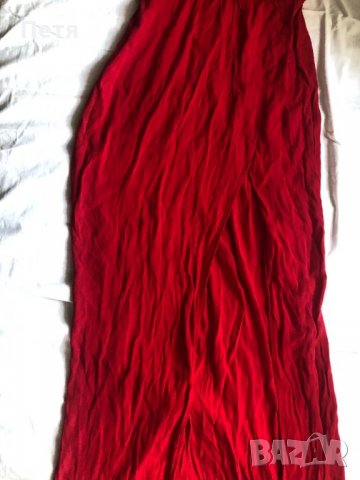 Дамска червена рокля с цепка, снимка 4 - Рокли - 31457417