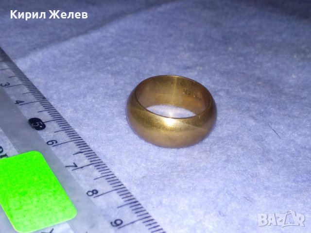 СТАРА ПОЗЛАТЕНА МЪЖКА ХАЛКА РЕТРО ПРЪСТЕН с ПЕЧАТИ 585 и 14К РЪЧНА ИЗРАБОТКА За КОЛЕКЦИЯ 32588, снимка 16 - Антикварни и старинни предмети - 39723558