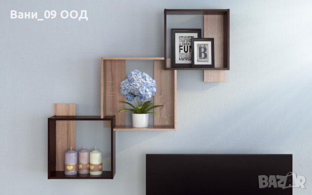 Красива тройна стенна етажерка , снимка 4 - Етажерки - 42647305