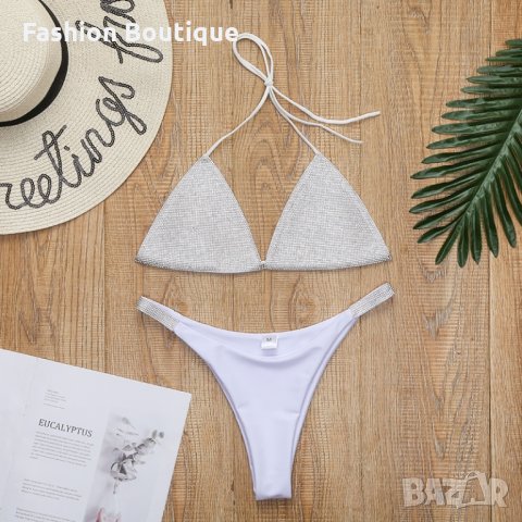 Бял бански с камъни, снимка 3 - Бански костюми - 31322278