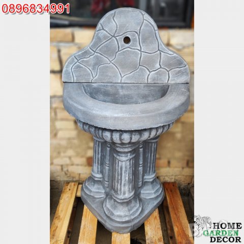 Градинска чешма от бетон “Афродита” за стена дворна външна мивка, снимка 4 - Градински мебели, декорация  - 38963243