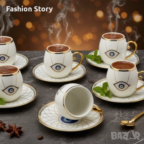 Луксозен сервиз за кафе – елегантност, която превръща всяка глътка в ритуал, снимка 4 - Сервизи - 52026678