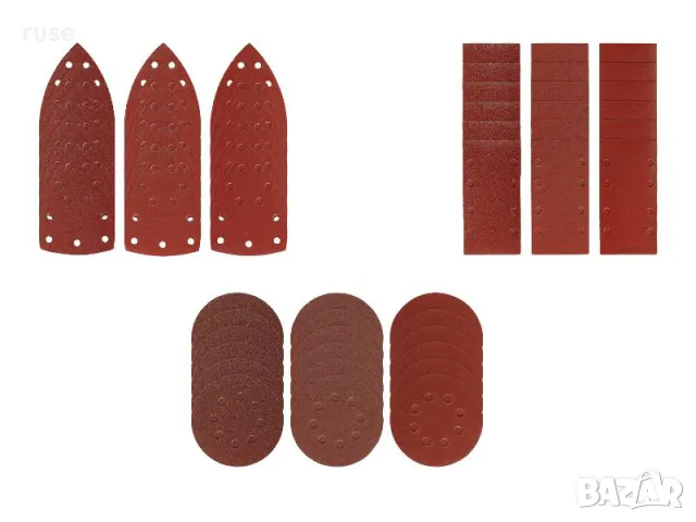 НОВИ! Комплект шкурки 18 броя Parkside PMFS 200, PSS 270 и PEXS 270