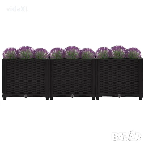 vidaXL Повдигната леха, 120x40x38 см, полипропилен, снимка 7 - Саксии и кашпи - 56146610