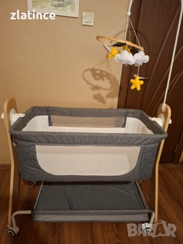 Бебешка кошара Next to me - Chipolino Графит - Heart 2 Heart, снимка 2 - Кошарки - 53168121