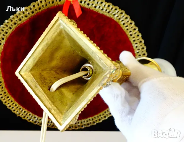 Бронзова настолна лампа,позлата,Сваровски,барок. , снимка 9 - Настолни лампи - 47747251