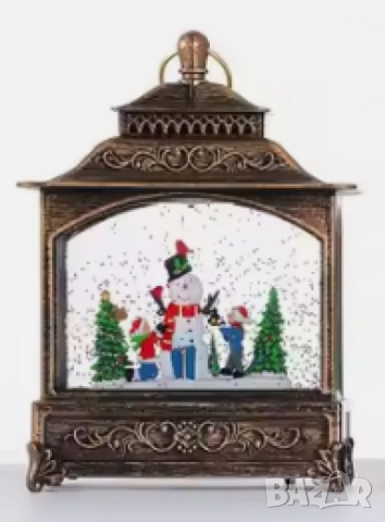 Коледна лампа със сняг и коледни орнаменти. 4 варианта , снимка 5 - Декорация за дома - 52437900