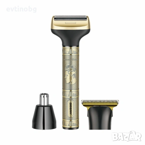 Тример Geemy GM-8045 3 в 1 – Комплект за подстригване и бръснене за мъже, снимка 4 - Тримери - 53942305