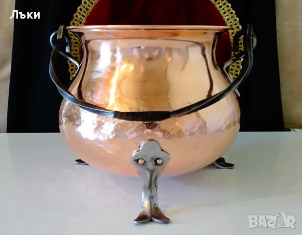 Меден котел,менче 6 л.,чиста червена мед. , снимка 5 - Антикварни и старинни предмети - 50169089