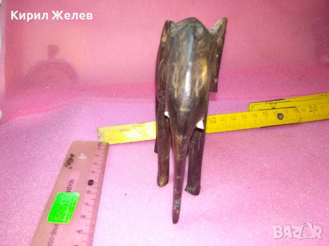 СТАРО АБАНОСОВО СЛОНЧЕ ФИГУРКА СТАТУЕТКА от АБАНОС АФРИКА РЪЧНА ХУДОЖЕСТВЕНА ИЗРАБОТКА 16955, снимка 7 - Статуетки - 44313686