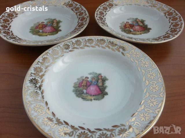 Стар български порцелан с позлата , снимка 7 - Антикварни и старинни предмети - 29426539