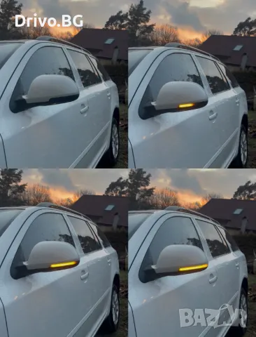 Гаранция! Динамични LED Мигачи за Огледала на Skoda Octavia и Superb, снимка 4 - Части - 50319143