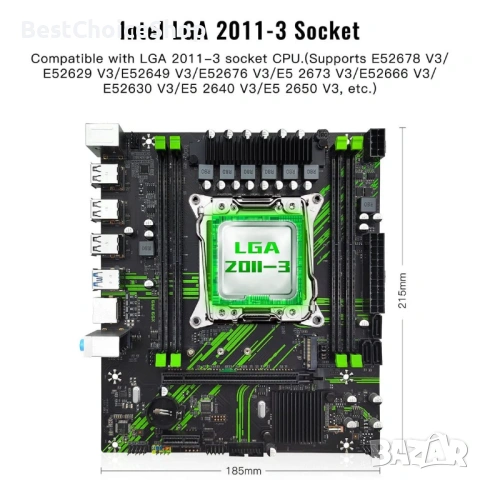X99 PR9 LGA 2011-3 дънна платка, снимка 9 - Дънни платки - 53115826