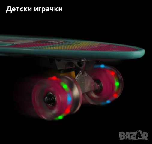 Пениборд със светещи гуми, скейтборд , снимка 5 - Скейтборд, ховърборд, уейвборд - 49171171