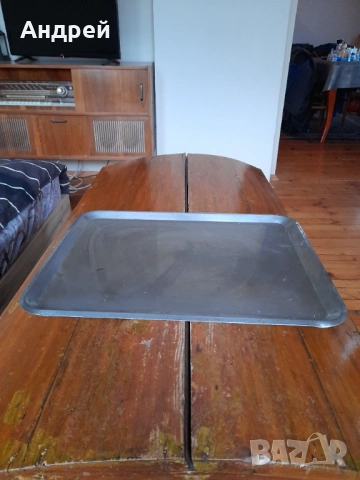 Стар неръждаем поднос,табла за сервиране