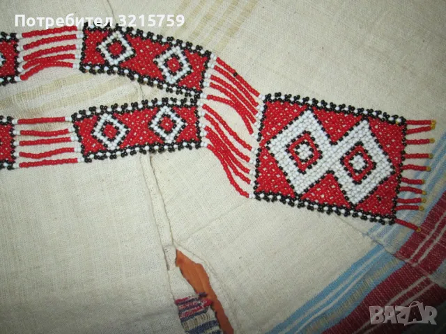 Антикварни кенарени кърпи и колие мъниста-за носия, снимка 2 - Антикварни и старинни предмети - 48928338