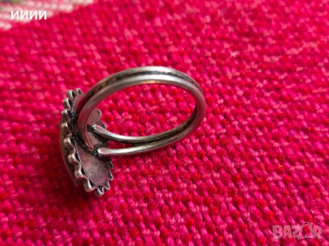 Сребърен пръстен гема делфин, снимка 3 - Пръстени - 56447210