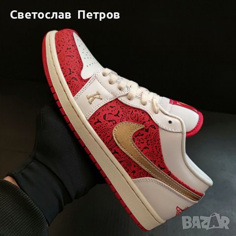 Nike Air Jordan 1 Low Spades SE Оригинални Найк Обувки Маратонки Размер 44 Номер , снимка 3 - Маратонки - 36845288