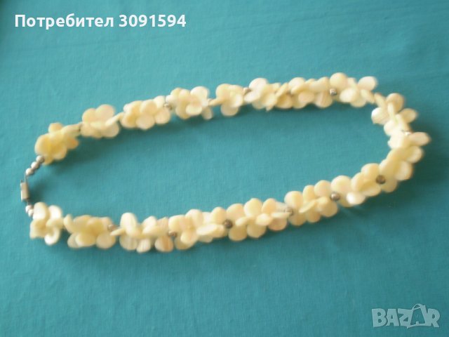 старо дамско колие от седеф ръчно изработено 50 те години, снимка 9 - Антикварни и старинни предмети - 37094578