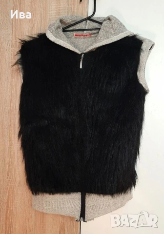 Елек с изкуствен косъм, снимка 2 - Елеци - 53978059