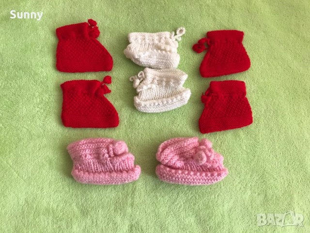 Нов Плетен Бебешки комплект елече, панталонки, терлички Ръчно плетени , снимка 9 - Комплекти за бебе - 30547091
