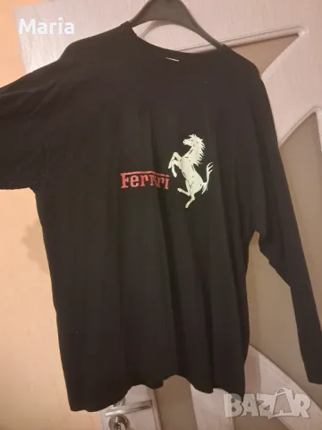 Голям размер блуза Ферари с дълъг ръкав