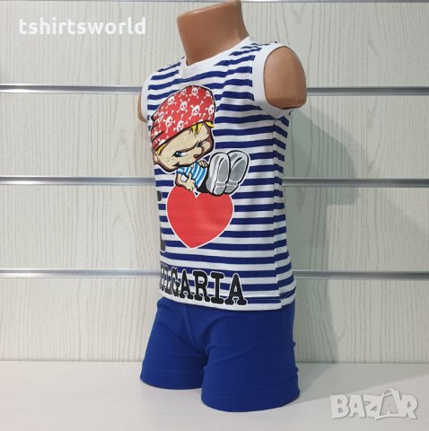 Ново детско моряшко комплектче с трансферен печат Пират, 18-24 месеца, снимка 7 - Комплекти за бебе - 33839799