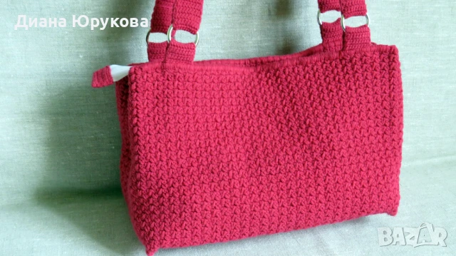 Плетена дамска чанта, снимка 2 - Чанти - 51307914
