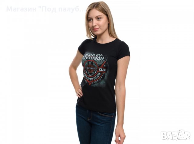 Нова дамска тениска с дигитален печат MOTOR HARLEY DAVIDSON, мотори, снимка 17 - Тениски - 29964854