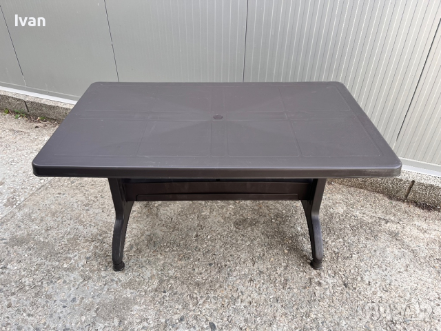 Пластмасова маса 120х70 см 140х80 см, снимка 6 - Градински мебели, декорация  - 44929224