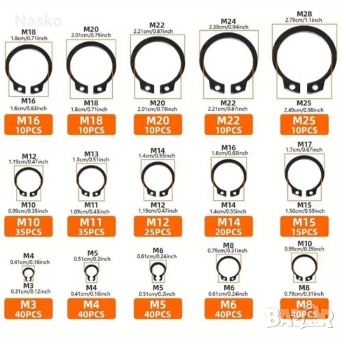 Комплект зегерки в кутия 380бр, снимка 3 - Други инструменти - 52177842