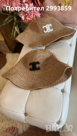 шапка Селин*Celine TRIOMPHE Bucket hat, снимка 11 - Шапки - 55842006