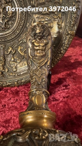 Бронзова кана и масивен поднос , снимка 6 - Антикварни и старинни предмети - 53922316