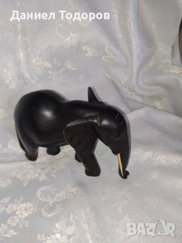 Масивна Дървена Фигура , Слон от Абанос., снимка 2 - Колекции - 52835033