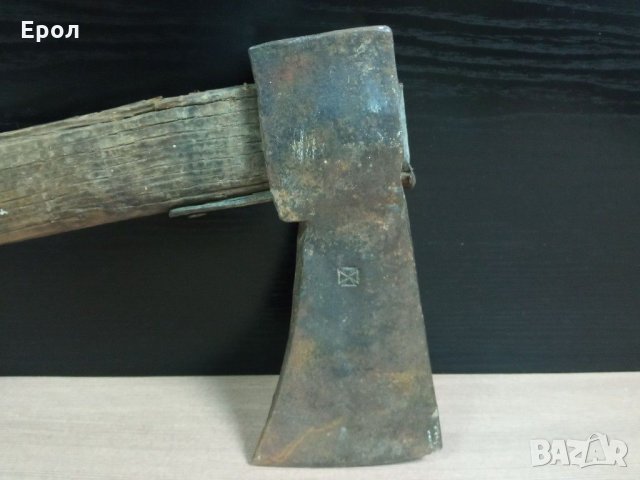 Стара кована брадва със маркировка., снимка 3 - Други ценни предмети - 31280024