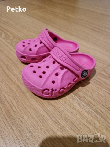 Детски розови чехли Crocs (крокс) за момиче с размер C6 (номер 22-23), снимка 1