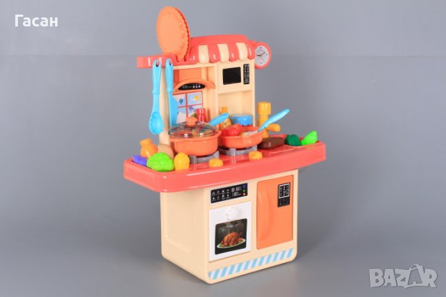Детска Кухня със светещи котлони, звуци и течаща вода, снимка 3 - Конструктори - 38643405