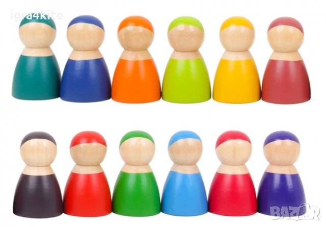 ПРОМО! Голям Дървен сет GRIMM'S + ДОПЪЛНЕНИЕ СРЕДНО ГОЛЯМА ДЪГА С ТОПКИ, снимка 12 - Образователни игри - 30584767