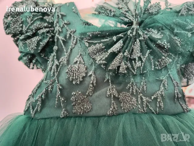 Разкошна зелена рокля , снимка 4 - Детски рокли и поли - 48122779