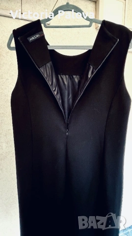 MARCCAIN оригинал черна рокля с метални капси премиум качество и стил, снимка 10 - Рокли - 53309712