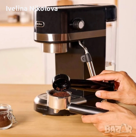 Машина за еспресо Solac Taste Slim Black CE4510 (С дефект отзад на резервоара  за водата и по кашона, снимка 9 - Кафемашини - 52423803