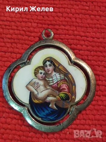 Старинна ЕМАЙЛИРАНА СРЕБЪРНА ИКОНКА ХУДОЖЕСТВЕНА РЪЧНА ИЗРАБОТКА РИСУВАНА ВИСОКА ПРОБА СРЕБРО 26466, снимка 13 - Антикварни и старинни предмети - 48818561