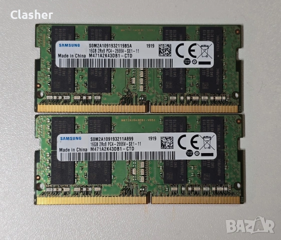 RAM памет 32GB кит(2×16) DDR4 PC4-2666MHz Samsung So-Dimm