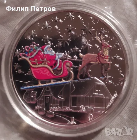 Коледно - новогодишен плакет в защитна капсула . Merry Christmas and Happy New Year, снимка 11 - Нумизматика и бонистика - 48410611