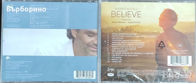 Андреа Бочели-2СД, снимка 2 - CD дискове - 52581886