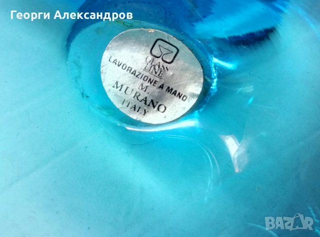 Кошничка - Бонбониера Ръчно Изработена от Оригинален Марков Цветен Венециански Оловен Кристал МУРАНО, снимка 2 - Декорация за дома - 52881816